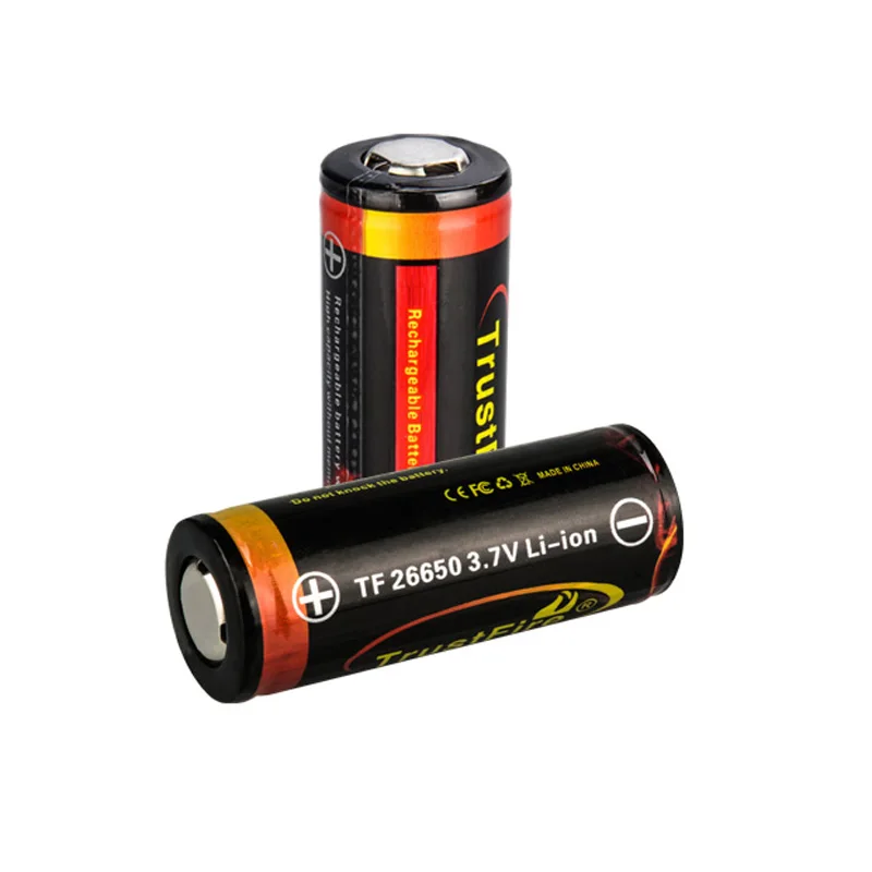 TrustFire 26650 5000mAh 3.7V Li-ion Rechargeable Battery with PCB Power Source for LED Flashlight (1 Pair) | Лампы и освещение