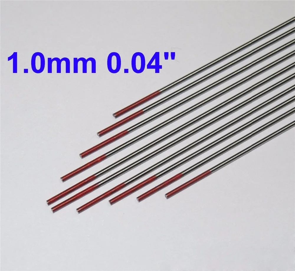 10 pcs WT20 1.0X150mm 0.04"X6" Thorium Tungsten Electrode Redin