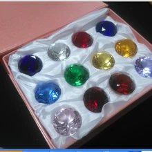 12 шт./компл. 30 мм Мульти-цветные кристаллы Алмазный пресс-папье подарка промотирования для свадебных подарков