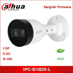 Dahua EZ IP камера IPC-B1B20-L IPC-HFW1230S1-L 2MP 2,8 мм 3,6 мм с фиксированным объективом ИК Мини-пуля сетевая камера с POE камера безопасности