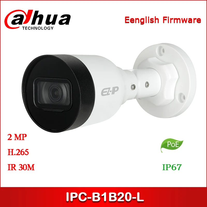 Najtaniej Dahua EZ kamera IP IPC B1B20 L IPC HFW1230S1 L 2MP 2.8mm 3.6mm obiektyw stałoogniskowy IR mini bullet kamera sieciowa z POE kamera ochrony
