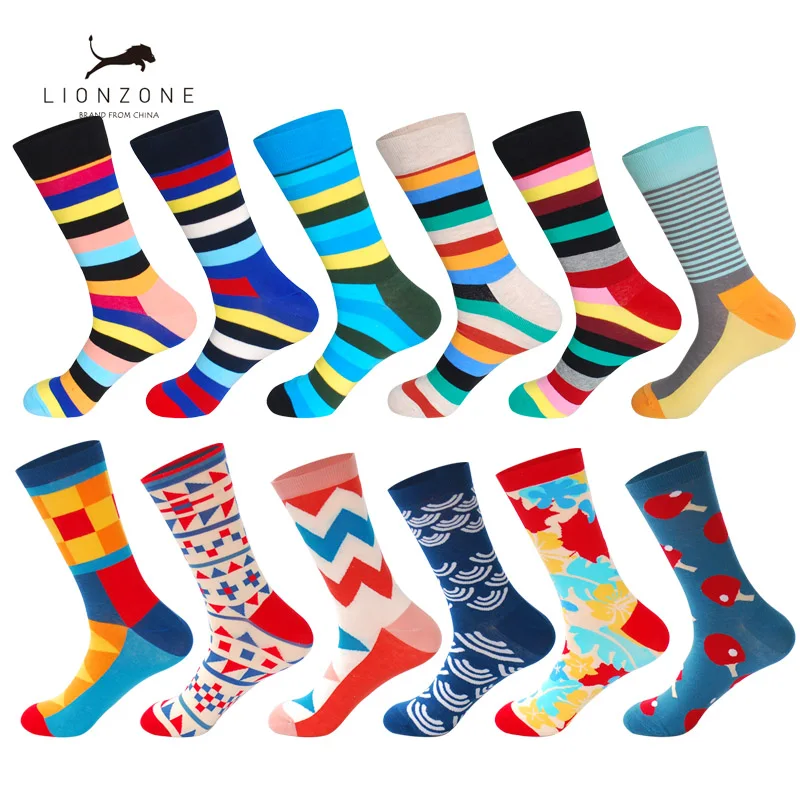 Buy LIONZONE 12Pairs/Lot Men's Dozen of Combed Cotton