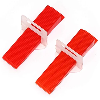 

Tile Leveling System Diy Tiles Leveler Spacers 1/8 Inch 300Pcs Leveling Spacer Clips Plus 100Pcs Reusable Wedges