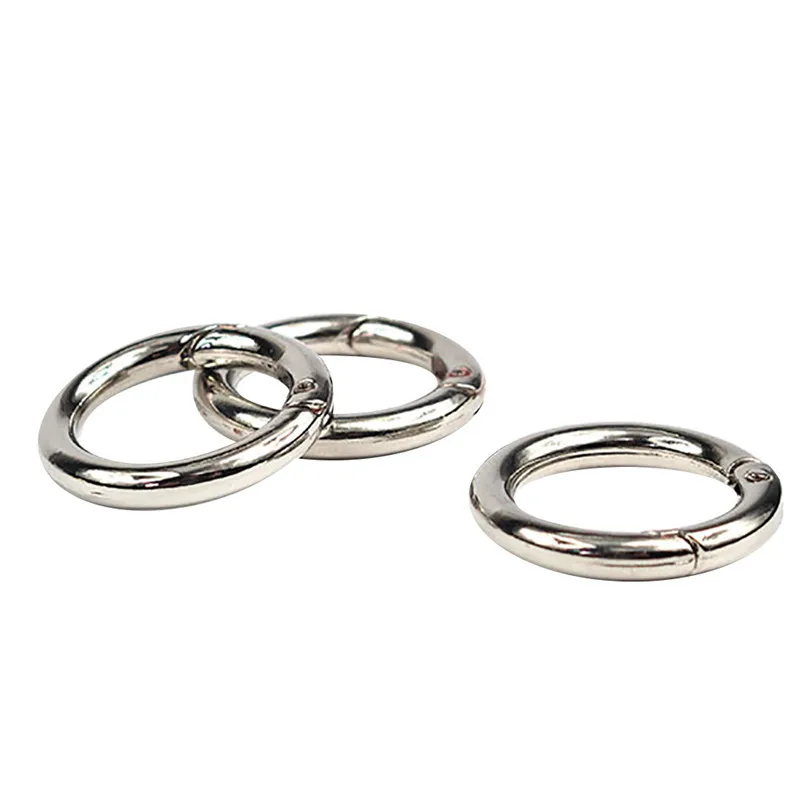5Pcs Round Hiking Carabiner Aluminum Alloy Carabiners Keyring 28mm Snap Clips Buckle Keychain Climbing Accessories #3o30 (3)