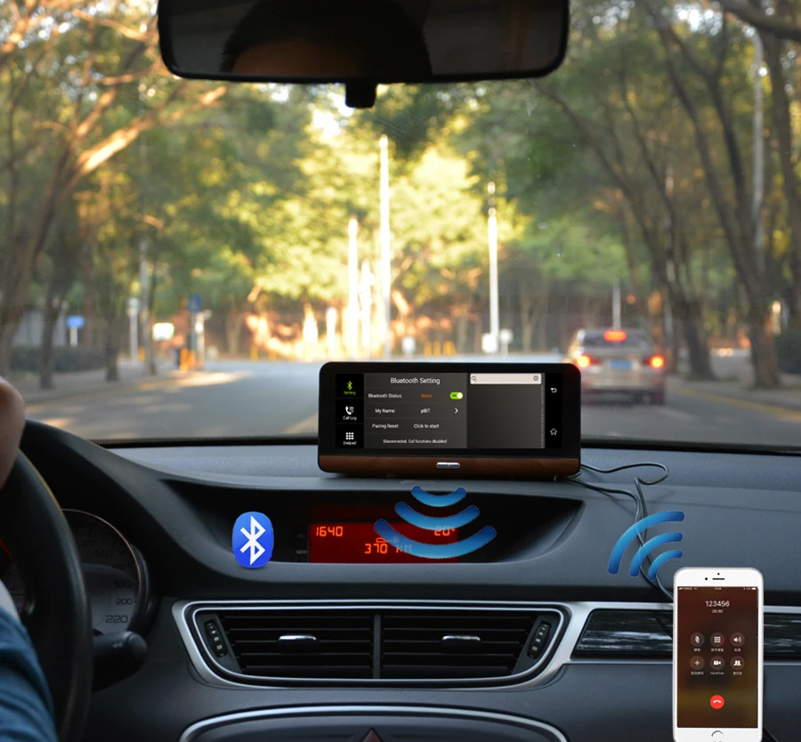 Junsun Автомобильный dvr камера 4 г поддерживается плюс 7 80 &quotAndroid 5 1 gps регистратор на