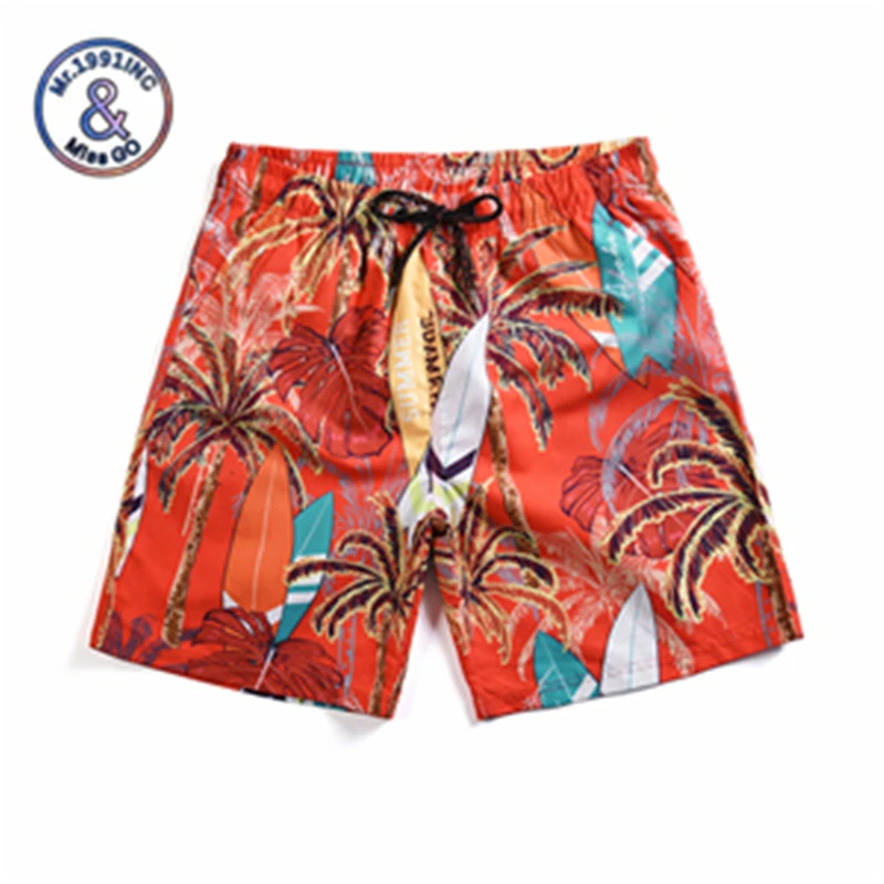 

Mr.1991INC 2019 Summer Beach shorts 3D Coconut surfboard print boardshorts homme quick drying bermudas masculinas de marca