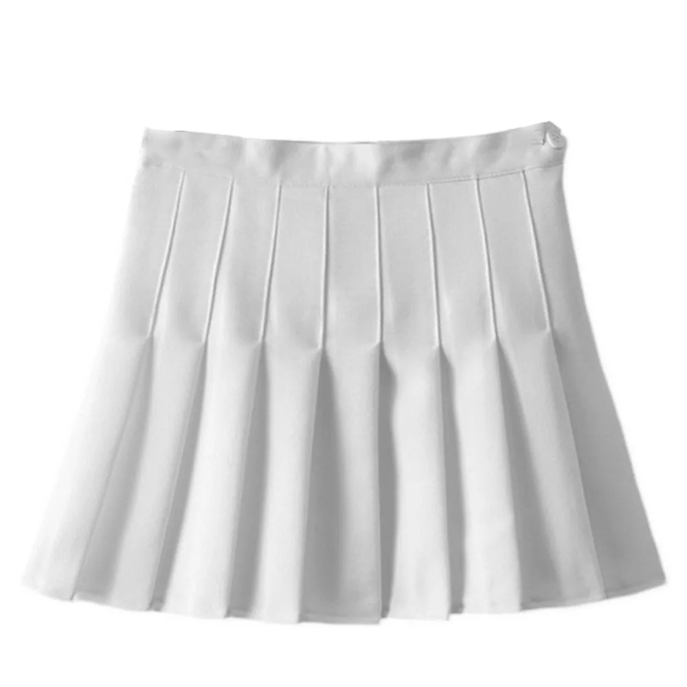 Новая сексуальная Женская теннисная мини-юбка с высокой талией, плиссированная, Высокая Школьная форма костюм для девочек, спортивные расклешеные шорты, юбка