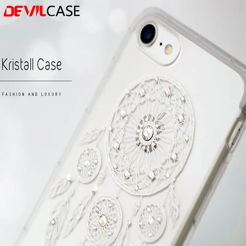 DEVILCASE Kristall Rhinestone Fundas Cape Cover for SAMSUNG Galaxy S7 Edge Plastic or Front Glass Protector | Мобильные телефоны и