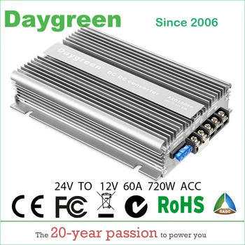 

24V TO 12V 60A STEP DOWN DC DC CONVERTER 24VDC TO 12V DC 60 AMP 720Watt A2D12C60 Daygreen CE RoHS Certificated