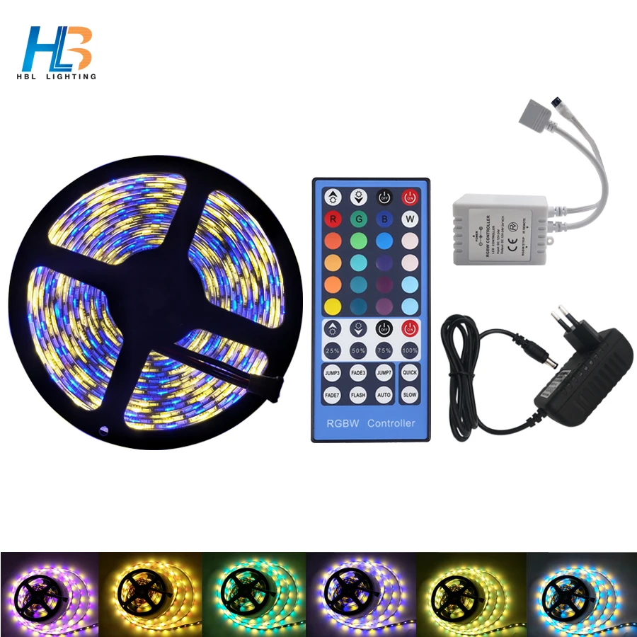 Светодиодная лента DC 12V 5M 300 LED RGBW RGBWW гибкая светодиодная 10m Диодная с питанием и