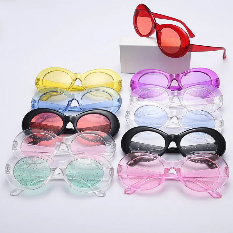 Sunglasses-Women-Men-Oval-Sun-Glasses-Glitter-Lenses-Eyewear-Candy-Colorful-Classic-Transparent-Frame-UV400-Shades (5)