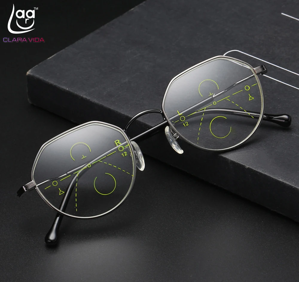 Оптические многофокальные очки для чтения в стиле ретро 1 + 5 2 TO 4|fashion reading glasses|reading
