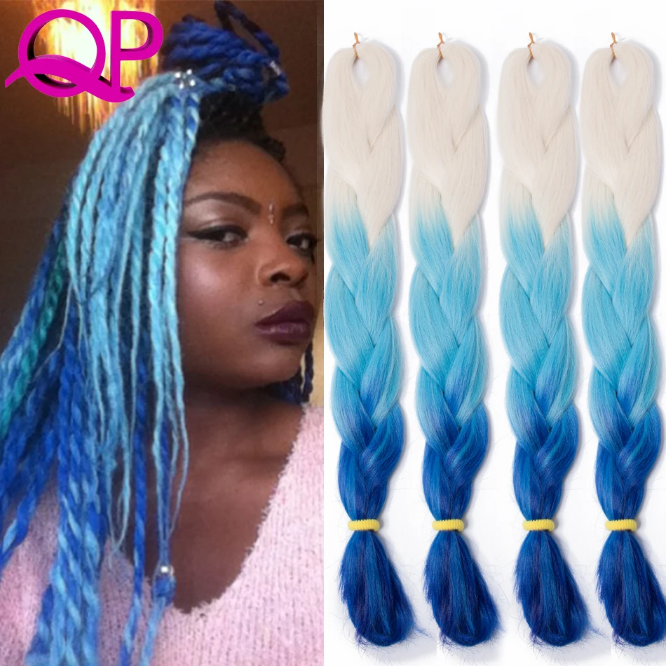 Online Shop Qp Braiding Hair Free Shipping Stocks White Light Blue