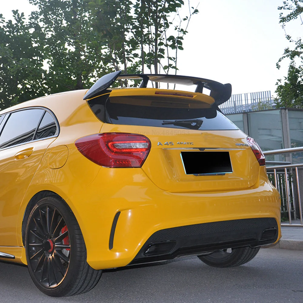 Для Mercedes Benz Черный спойлер класс W176 A160 A180 A200 A250 A45 AMG 2013- ABS Пластик красный задний спойлер крыло багажника Крышка