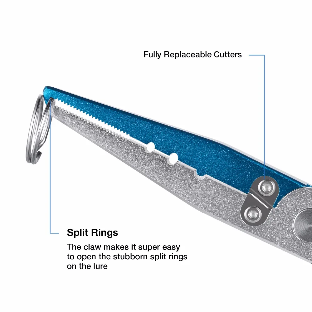 Piscifun 21,5 см алюминиевый сплав оплетка резак рыболовные плоскогубые кусачки крючки для удаления с оболочкой разъемное кольцо рыболовные снасти