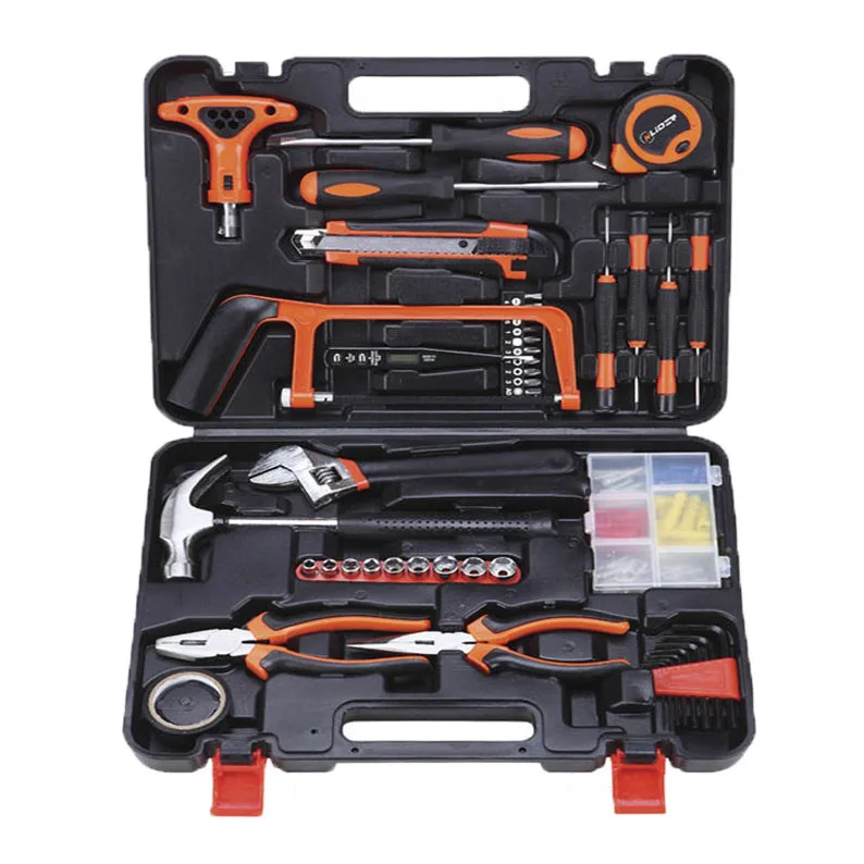 

82, household tool set, multi-functional hardware toolbox, electrician, carpentry maintenance, manual tools combination sets