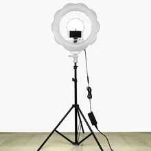 384 шт. супер яркий светодиодный светильник для фотосъемки с регулируемой яркостью, кольцевой видео светильник для камеры, лампа для студии макияжа/видео/фото с треногой