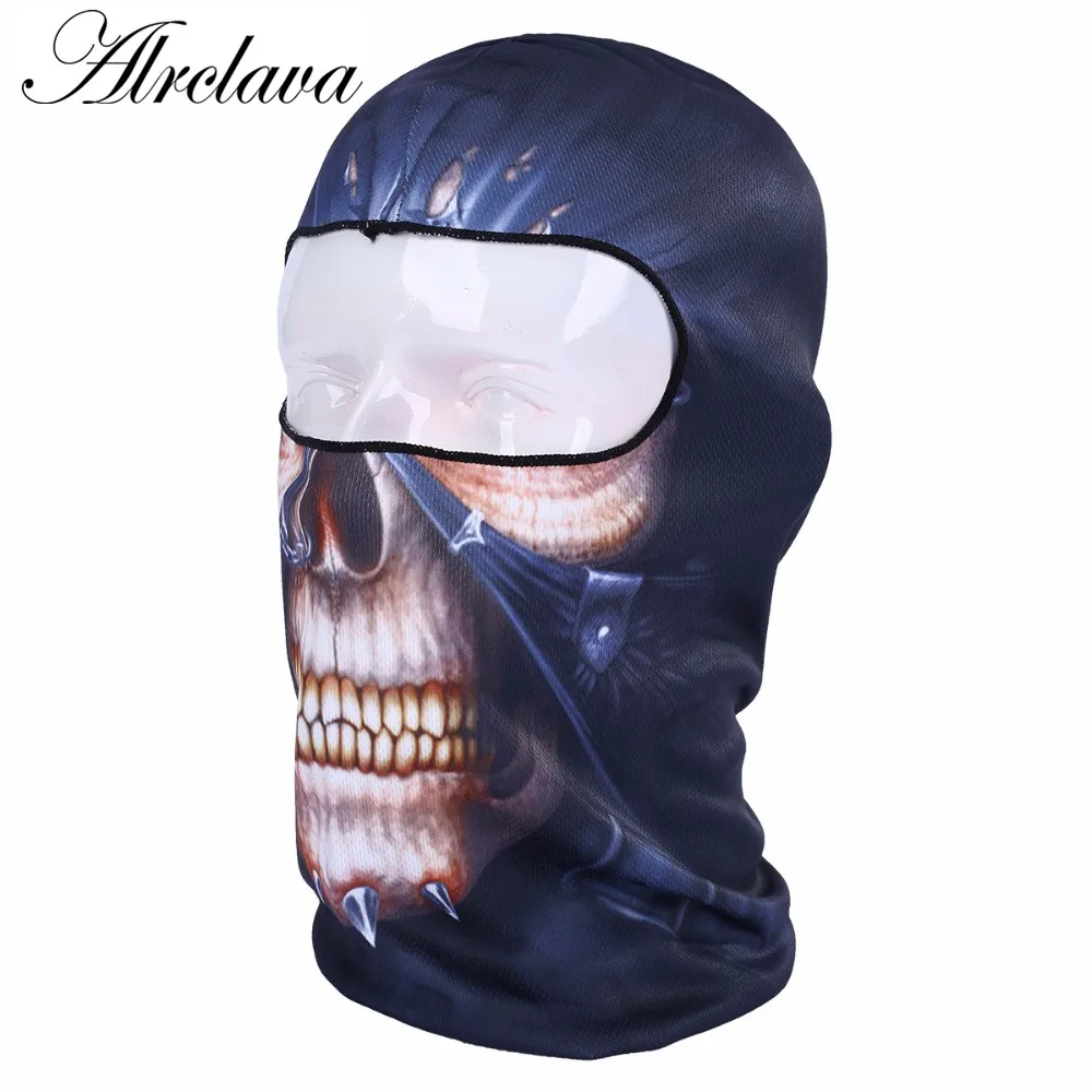 3D череп животного Балаклава мотоцикл Балаклава для нанесения маски на лицо ветрозащитная дышащая Байкерская жокейская шапочка шлем лицо щит капюшон