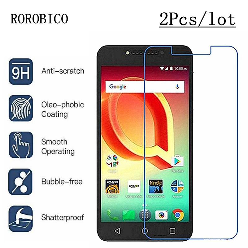 

ROROBICO 2Pcs/lot Premium Tempered Glass For Alcatel One Touch A3 XL 9008X 9008D 9008T 6.0 Inch Screen Protector Film A3XL