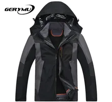 Mens Outdoor Stretch Hunting Jacket Two Piece Soft Shell Mountaineering Hiking Camping Waterproof Windproof Fleece Warm