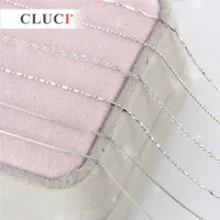 CLUCI – collier en argent Sterling 925 pour femmes, chaîne avec fermoir à ressort pour pendentif 3