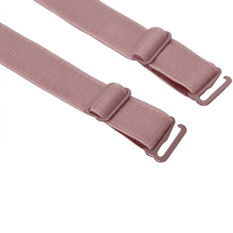 

Hot 1 Pair 1.5CM Candy Color Double-Shoulder Adjustable Shoulder Strap Pectoral Girdle Elastic Bra Straps HD88