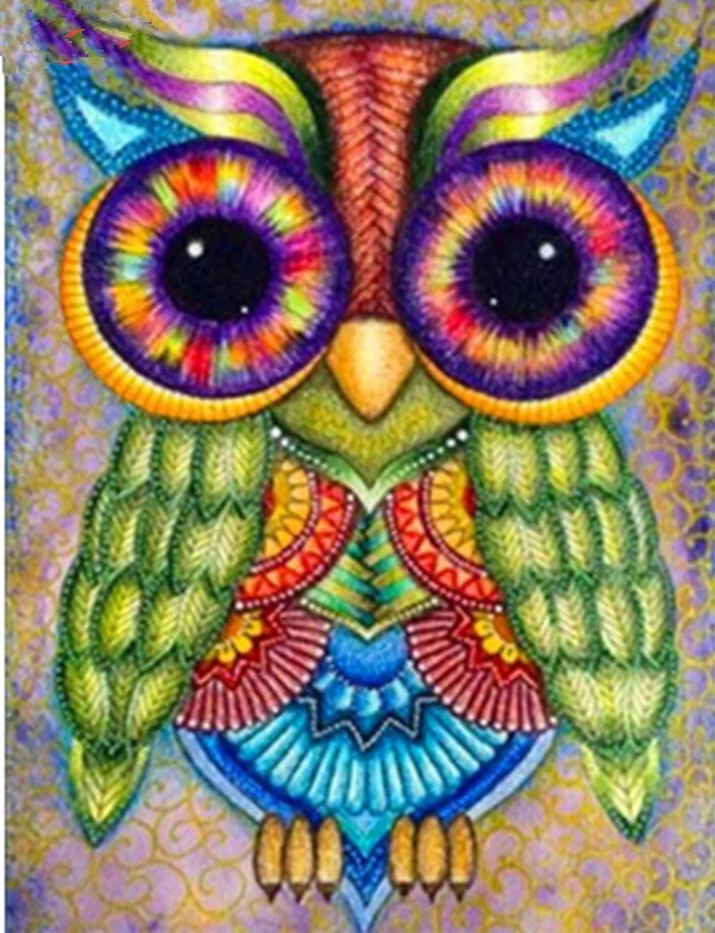 

Diamond Embroidery Owl Diamond Painting New circular Stones Animals Diamond Sale Rhinestones Pictures Needlework