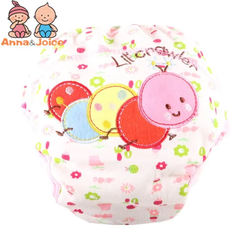 Fraldas do Bebê Calças de Treinamento Lote Reutilizáveis Fraldas Pano Fralda Lavável Crianças Bebê Algodão Calcinha 80 90 100 5 pc - 14 High Quality Mamãe e Bebê