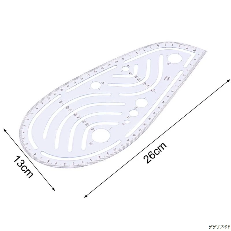 Швейная линейка форма запятой французский кривой пластиковый портной рисунок ремесло инструмент DIY