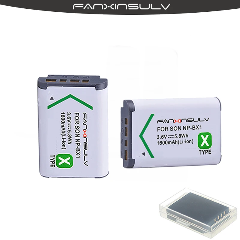 2pcs NP BX1 NP-BX1 Battery + 2 case for Sony DSC RX100 M6 M5 M4 M3 M2 CX405 CX240E PJ410 HX300 HX400 HX50 HX60 GWP88 | Электроника