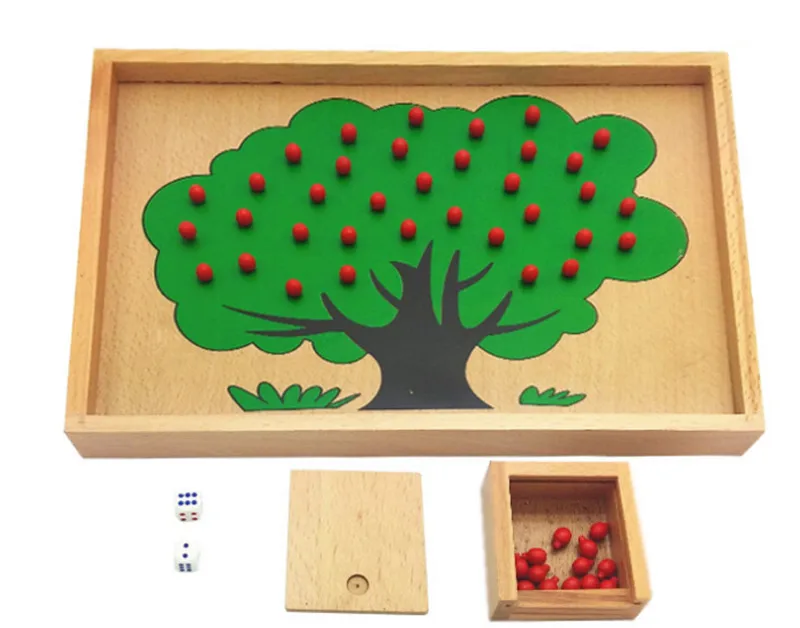 New Wooden Toy Baby Educational Toy Montessori Toys Apple Tree Counting