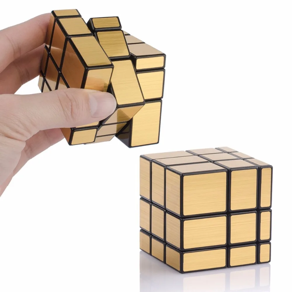 D FantiX Shengshou зеркальный куб 3x3 скоростной Золотые Зеркальные блоки головоломки