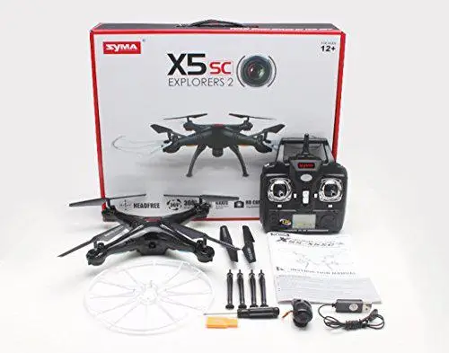

LeadingStar Syma X5SC Explorers 2 -2.4G 4 Channel 6-Axis Gyro RC Headless Quadcopter Helicopter With HD Camera(X5SC black)