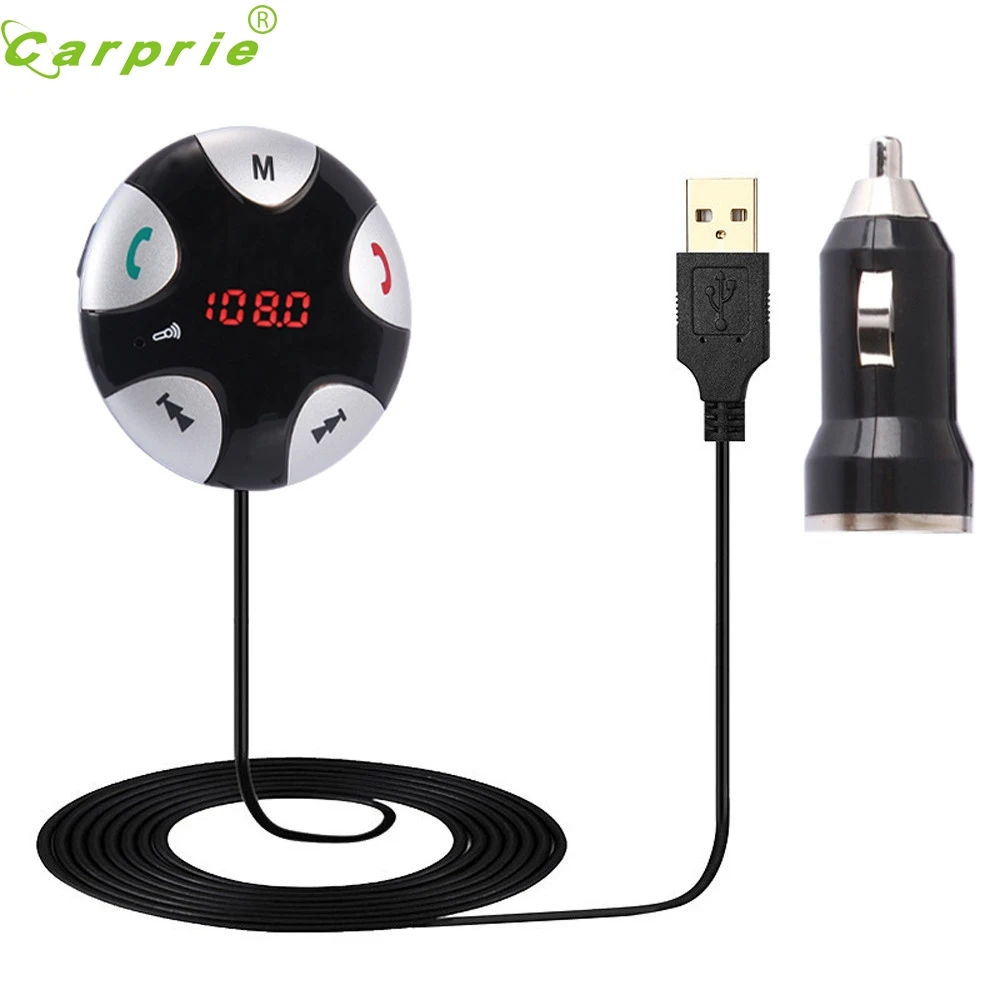 2017 car styling font b Handsfree b font Wireless Bluetooth FM Transmitter Car Kit Mp3 Player
