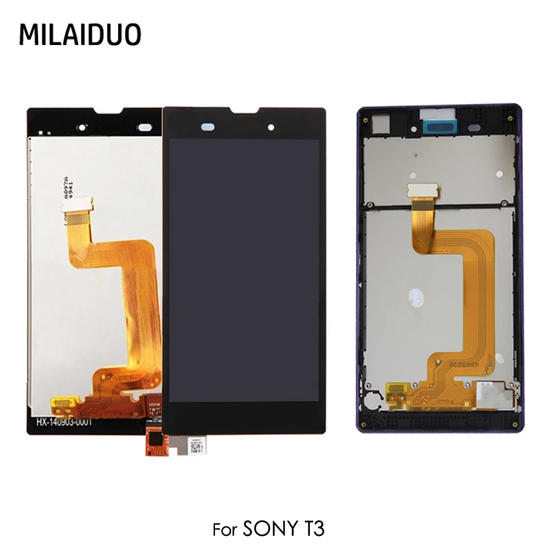 Ceny Wyświetlacz LCD do SONY Xperia T3 M50W D5103 LCD z ekranem dotykowym Digitizer pełny zestaw do wymiany z ramką