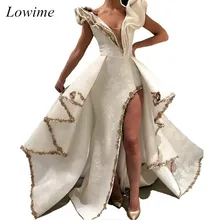 Специальные арабские платья знаменитостей из двух частей длинное красное платье в стиле русалки вечерние платья с разрезом по бокам Vestidos