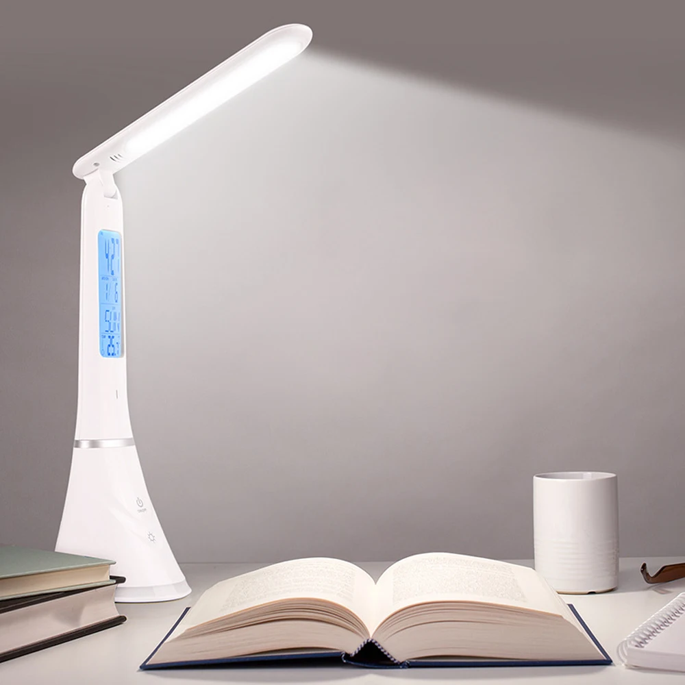 

Eye Protection Touch Control Rechargeable Calendar Night LED Desk Lamp Portable Adjustable Brightness Indoor Lighting Table Lamp