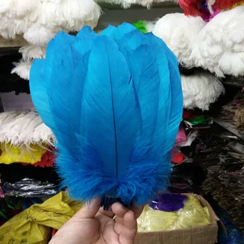 

Wholesale 50pcs beautiful sky blue plumage rare 25~30 cm / 10 to 12 inches Celebration clothing decoration