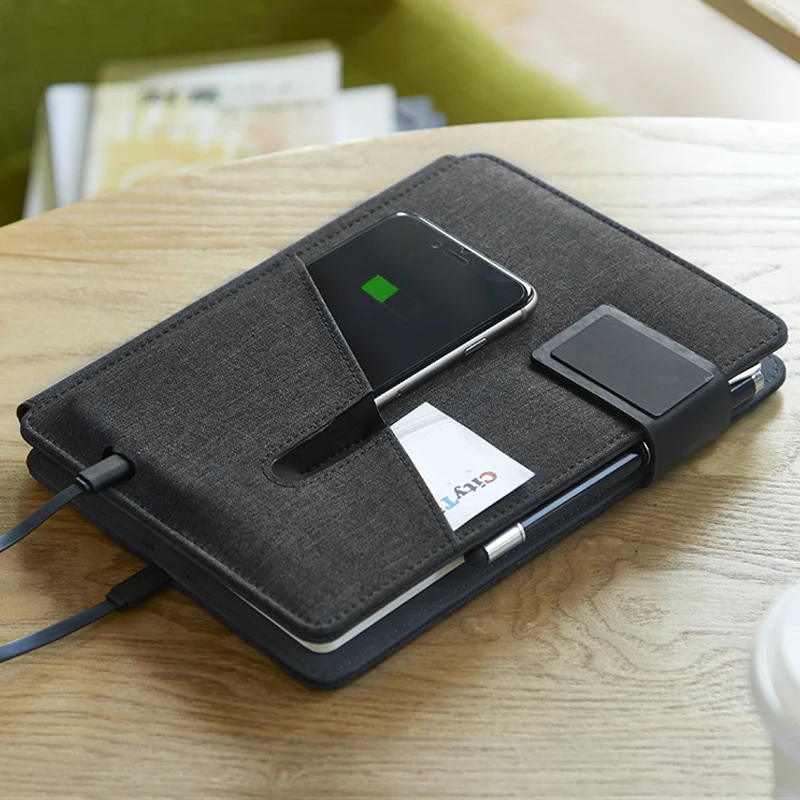 Multi Functional Notebook with 5000 mAh Power Bank Supplies Business Gift Office Supply Writing Pad A5 |