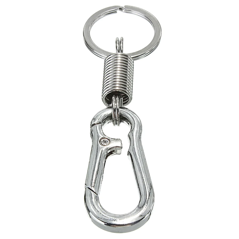 

Stainless Steel Keychain Gourd Buckle Carabiner Key Chain Waist Belt Clip Anti-lost Buckle Hanging Retractable Keyring #2