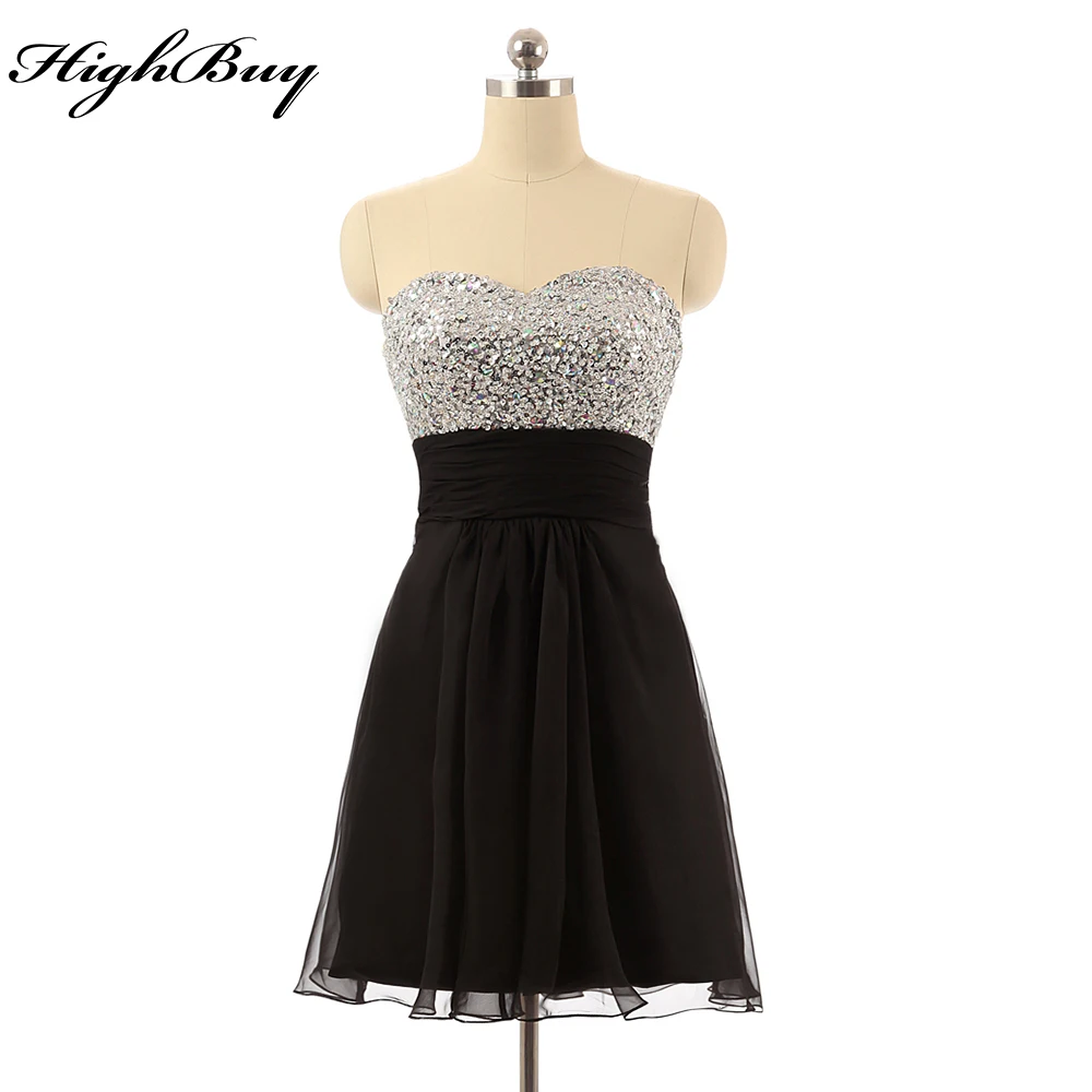 HighBuy 2017 Sequined Criss-Cross Short Homecoming Dresses Beaded Sexy Strapless Cheap Charming Prom Evening Party | Свадьбы и