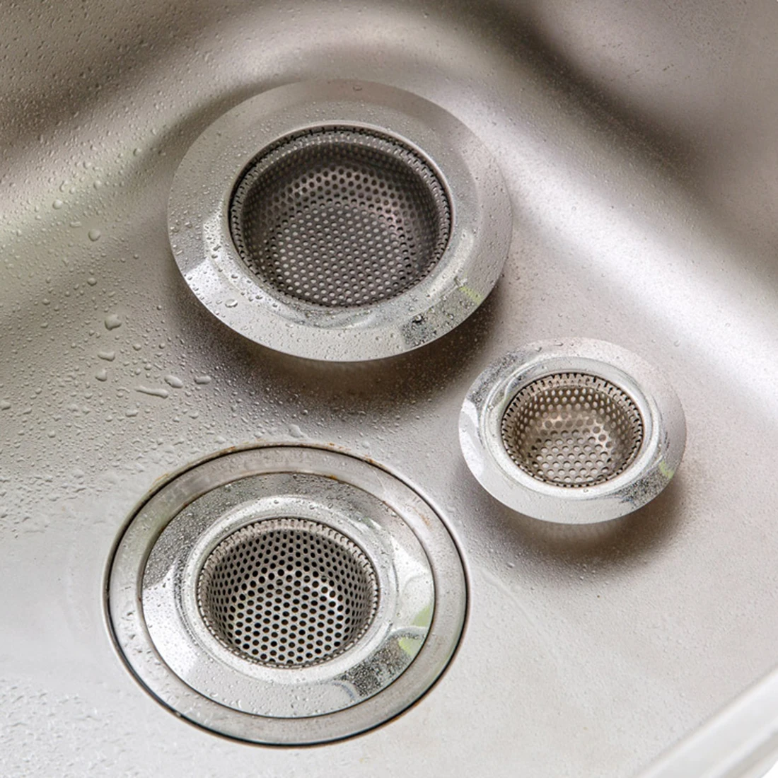 

Stainless Steel Kitchen Sink Strainer Bathroom Toilet Accessories Set Bathroom Drain Filter tools 11.5cm 9cm 7cm