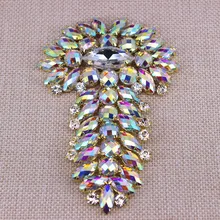 11,2x7,5 см швейная голографическая кристальная кисточка со стразами с аппликацией свадебное платье с поясом декоративная обувь DIY Одежда shoudler кисточкой