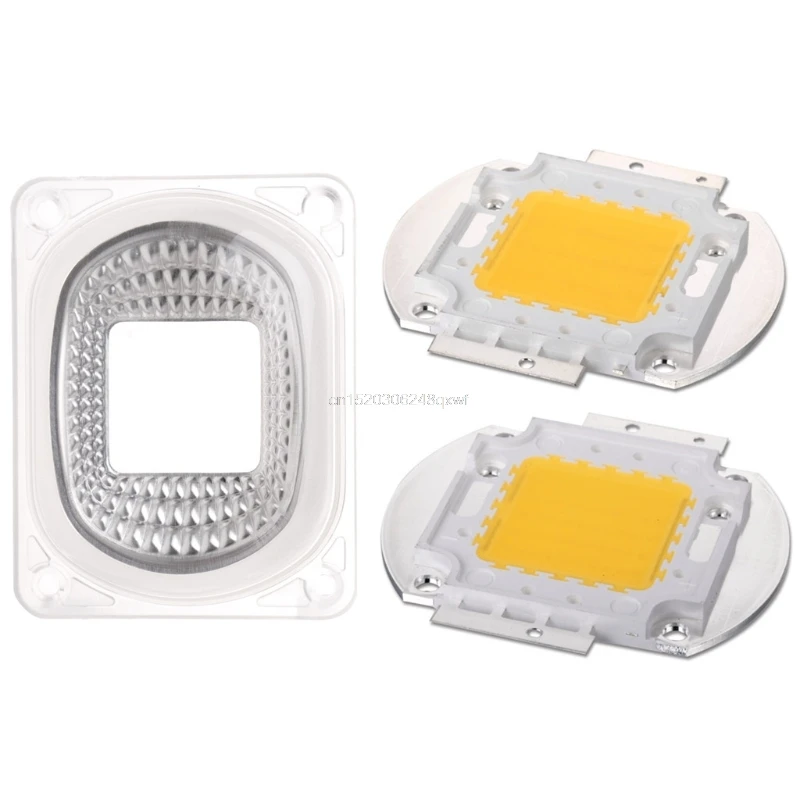 

1 Pc LED Lens Reflector For COB LED Lamps Include: PC Lens + Reflector + Lamp Cover Silicone Ring Masks DIY Spotlight