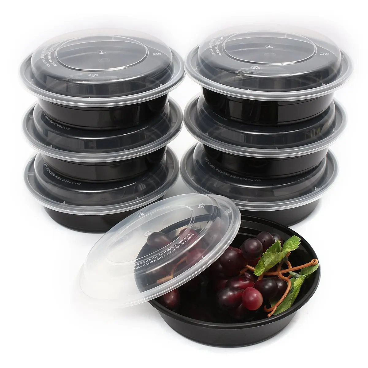 ₪16 Ounce 10 Pack ⊱ Round Round Plastic Food Storage ୧ʕ ʔ୨ Container