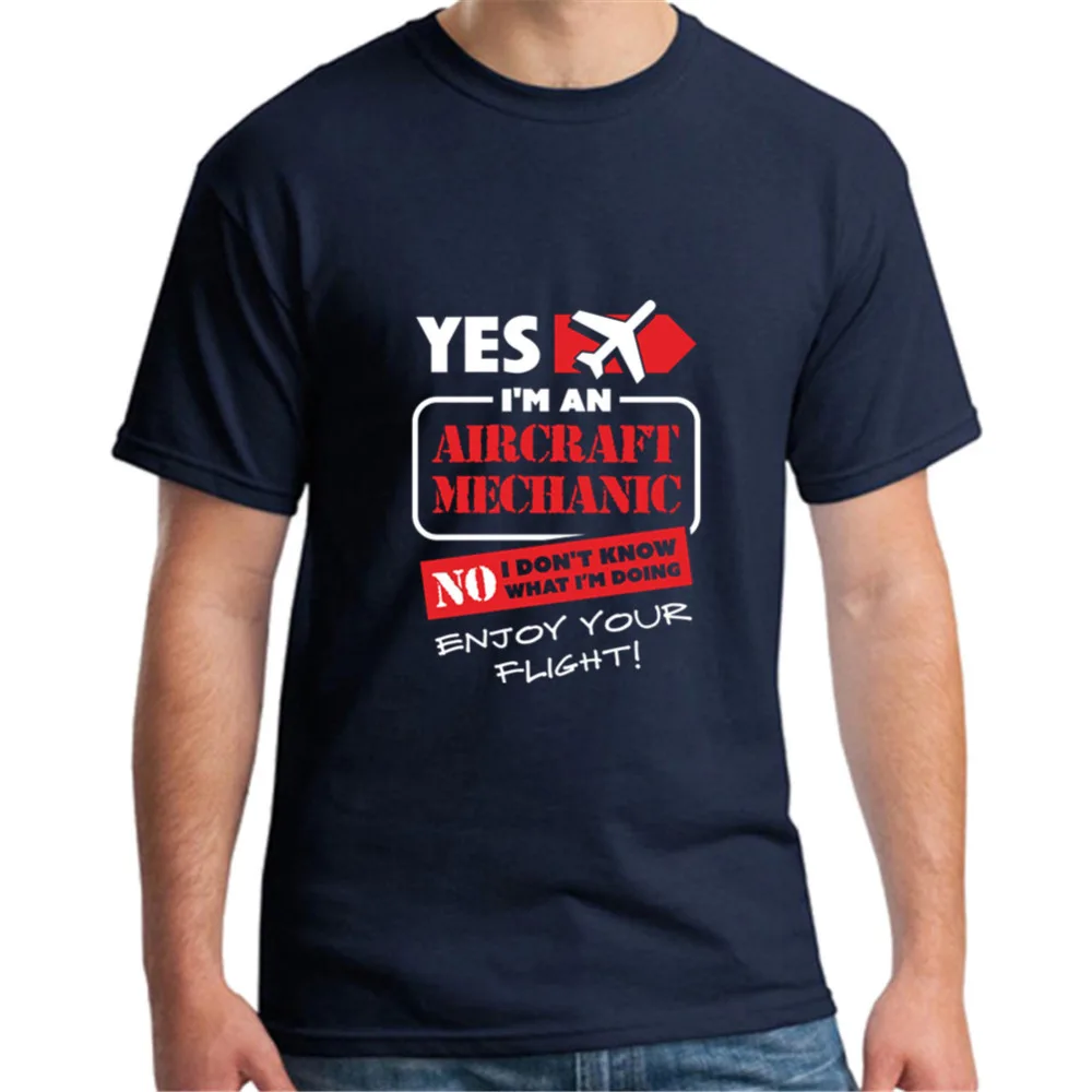 Мужская футболка с коротким рукавом и надписью I Am An Aircraft Mechanic|men fashion t shirt|men shirtmens