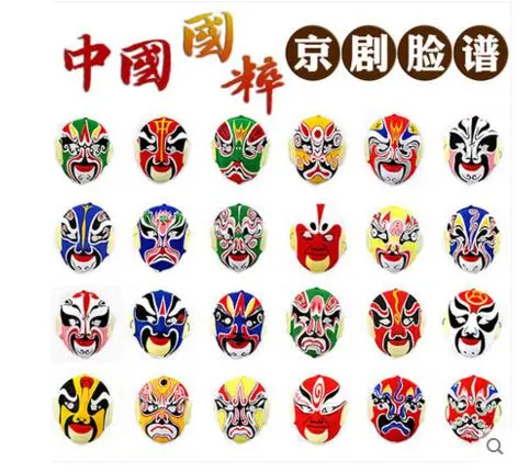 

1 PCS Chinese style peking opera masks Hand painted gypsum pulp masks for kids and adults