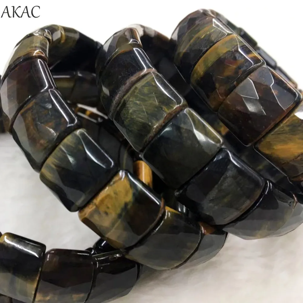 

Free shipping natural tiger's eye faceted bangle tiger's eye rectangle bangle for women bracelet or gift approx 10-11*15*7mm