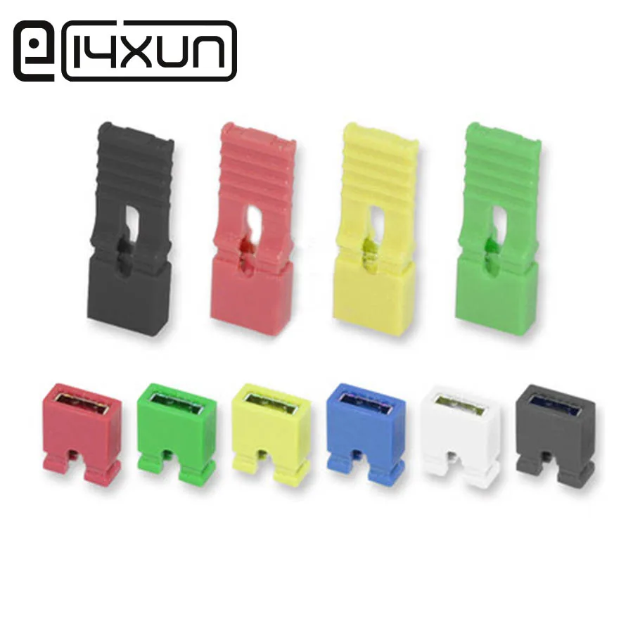 50pcs-2-54mm-Pitch-Jumper-Cap-Pin-Header-Connector-Short-Long-Type ...