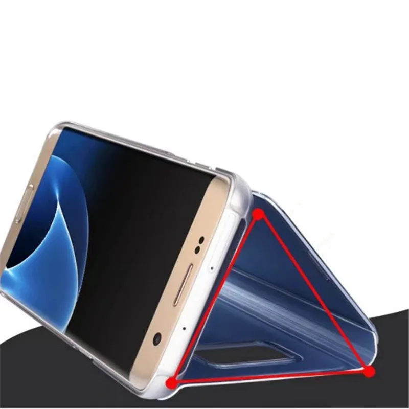 Zeallion для самсунга Galaxy J5 J7 Note 4 J5 J7 Core роскошный откидной прозрачный зеркальный кожаный чехол-подставка с окошком
